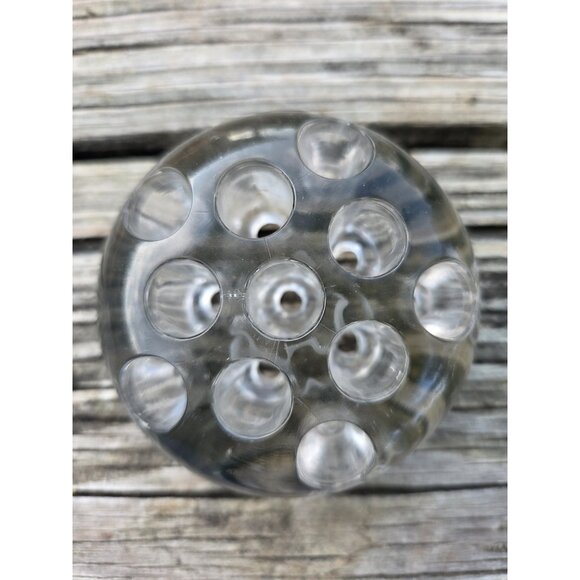 2 Small Vintage Glass Flower Frogs 11 Holes 3 inch Floral - Picture 10 of 16